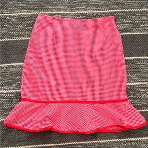 mac & jac Pink Gingham Pencil Skirt Womens 8